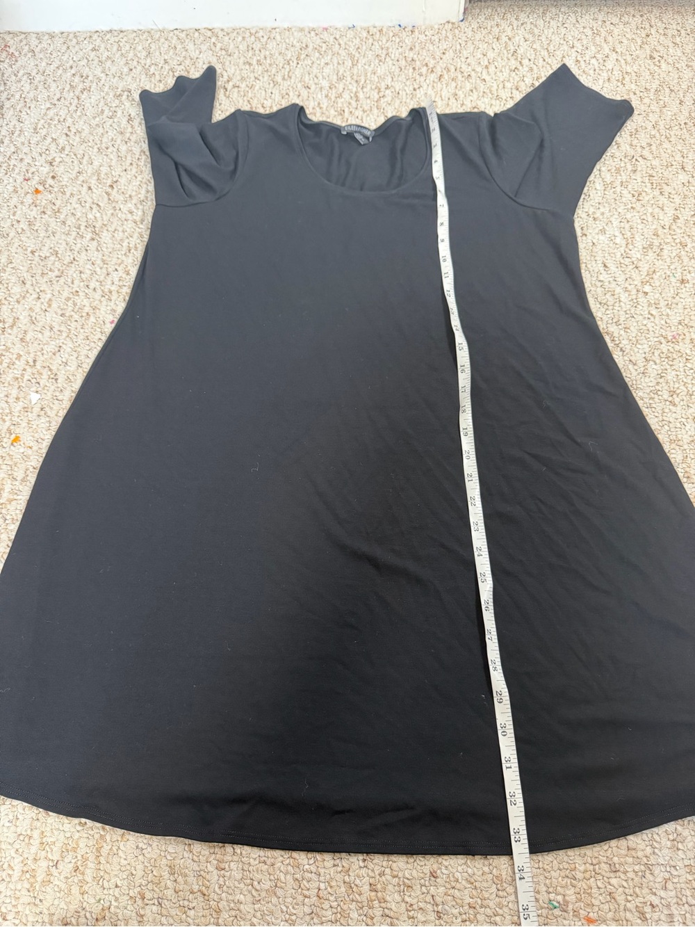 Eileen Fisher Black Crew Neck Top size L - Picture 6 of 7